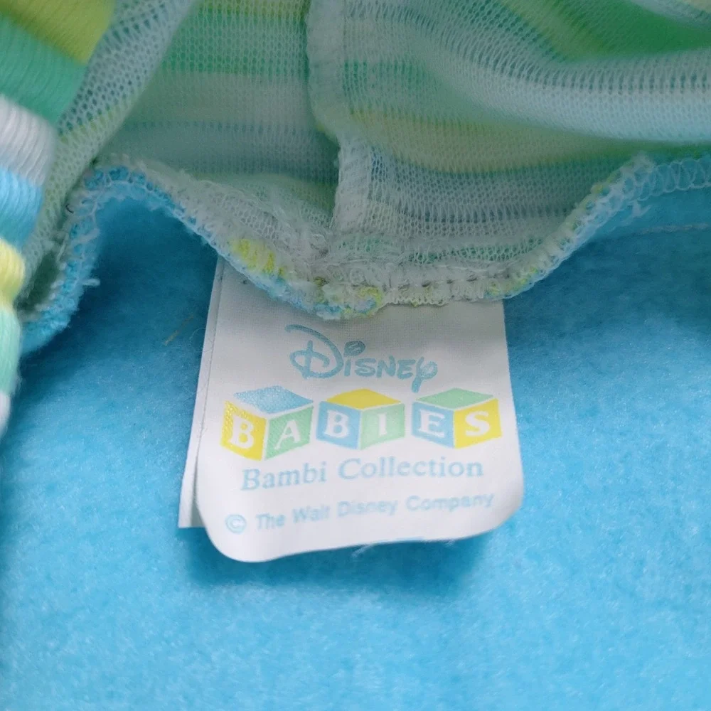 Vintage Disney Babies Bambi Collection Striped Fleece Set CATTON BROS 0-6 Months